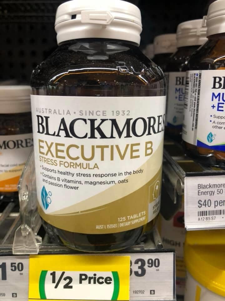 Blackmores Executive B Stress Formula lọ 125 viên