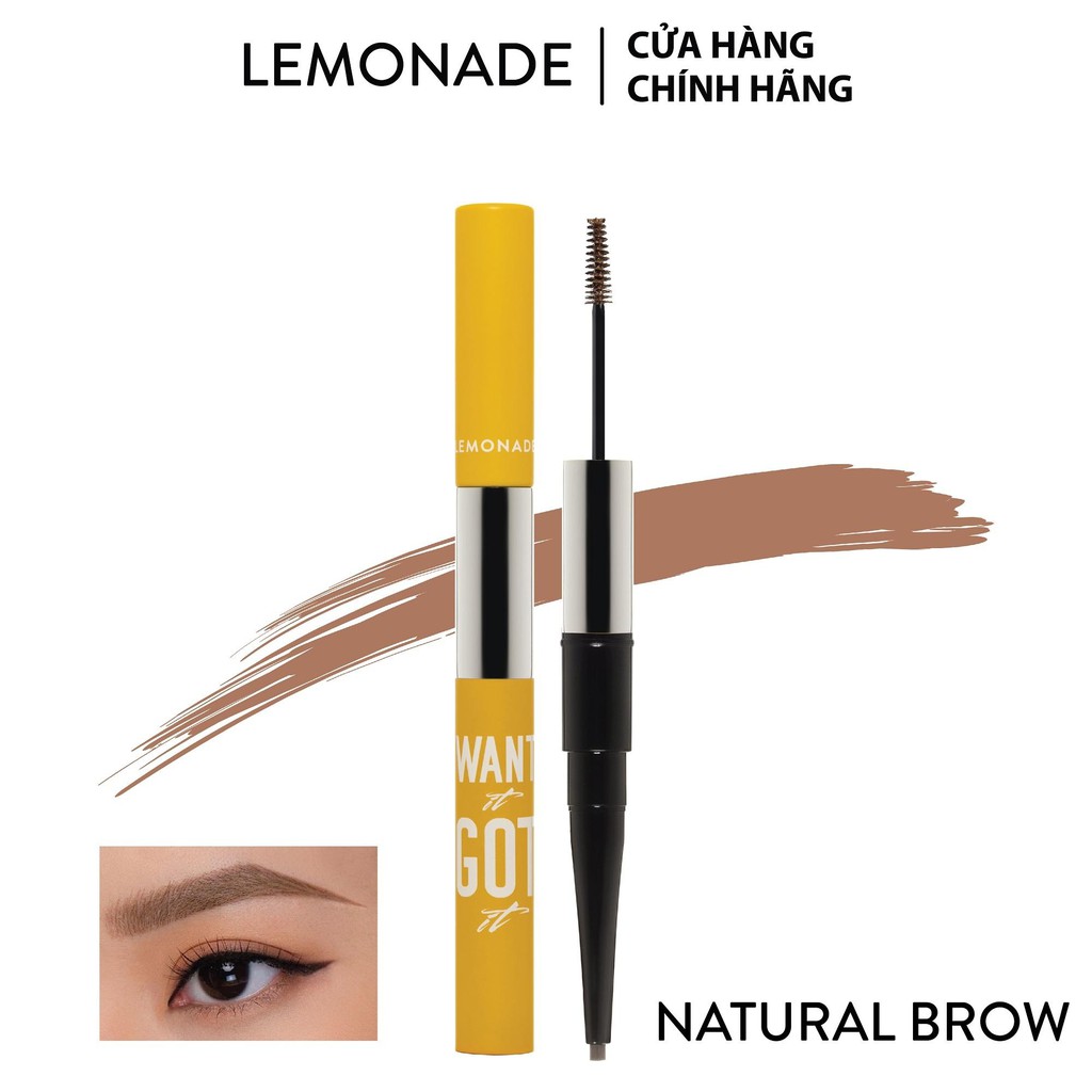 Chì Kẻ Mày Lemonade 2 Đầu Want It Got It Dual Eyebrow 2g + 2ml