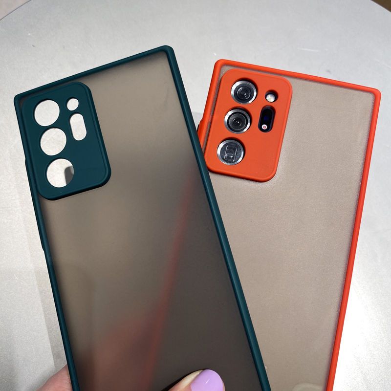 [19] Ốp lưng SAMSUNG nhựa cứng viền màu bảo vệ camera Note 8 Note 9 Note10 Note10 plus Note 20 Note 20 Ultra