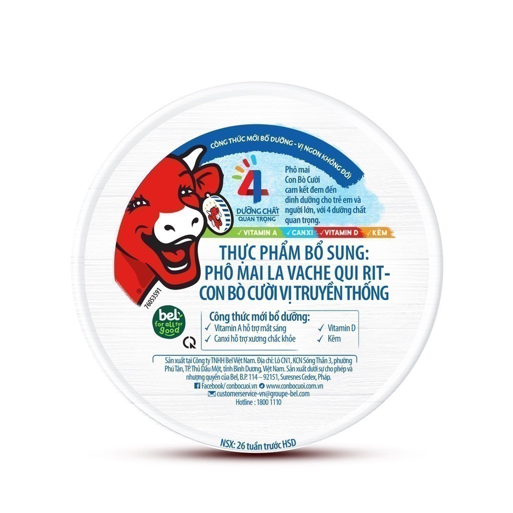 Phô mai Con Bò Cười - 8 miếng (112G)