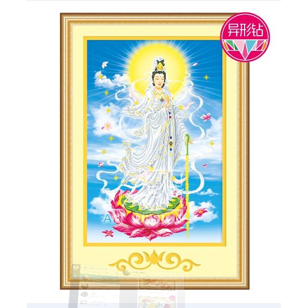 [HCM]Tranh đính đá Quan Âm Đứng 77513