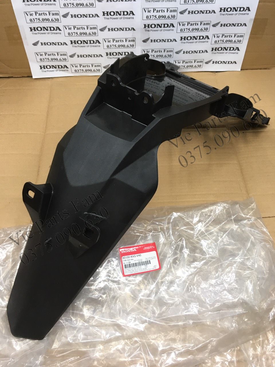 Chắn bùn sau đuôi biển số ab 110 đầu bò/ air blade 110 fi , hàng din honda mới 100%