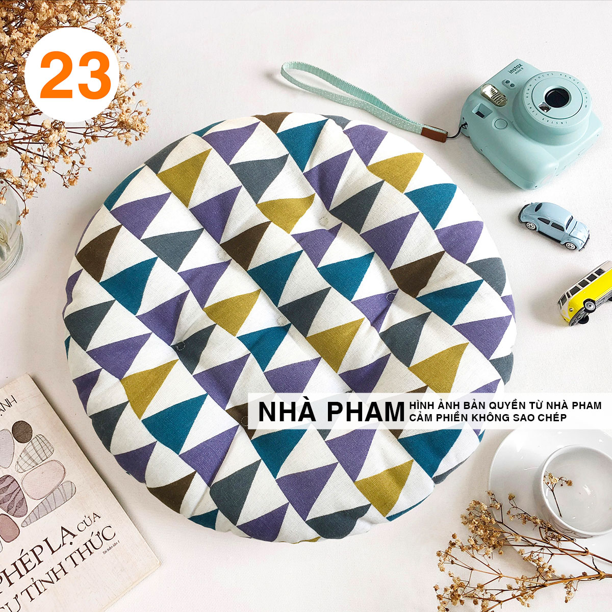 Đệm Tròn Ngồi Bệt PATTERN (40,45,50cm) (NO17-32)