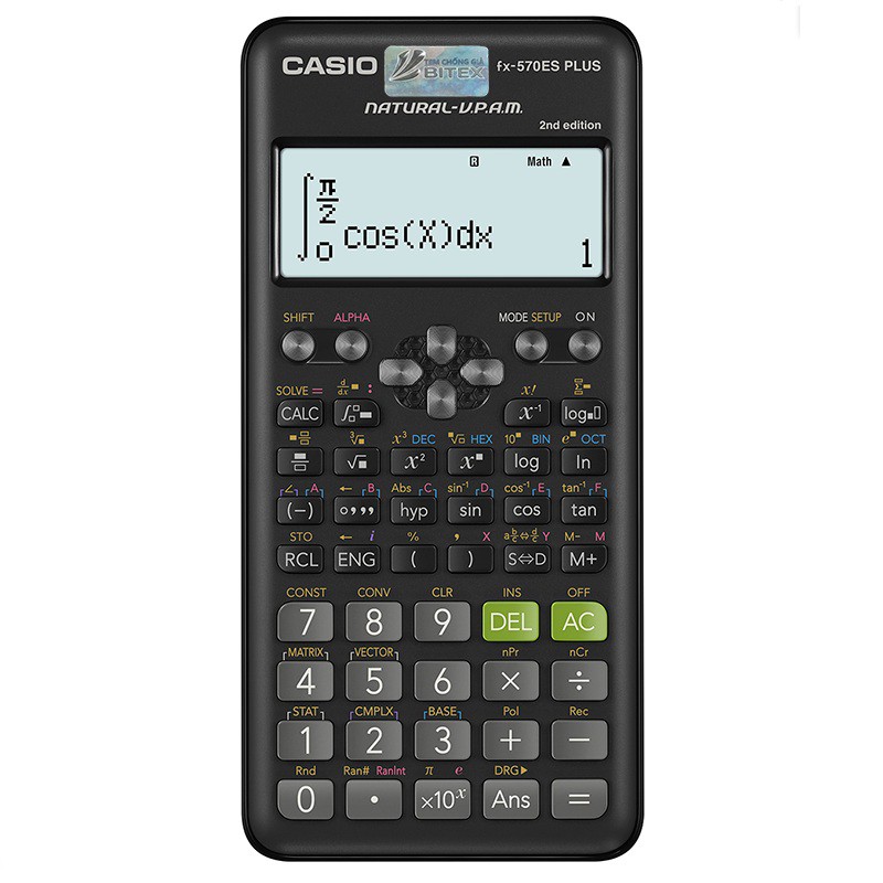 Máy tính Casio FX-570VN Plus New (2nd Edition), dành cho học sinh cấp 3 và cấp 2 chuyên dụng phòng thi và thi đại học, BH uy tín 1 đổi 1.