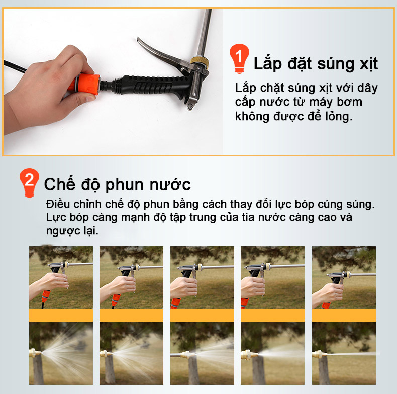 Máy rửa xe mini bơm kép áp lực cao cực mạnh - SHA02