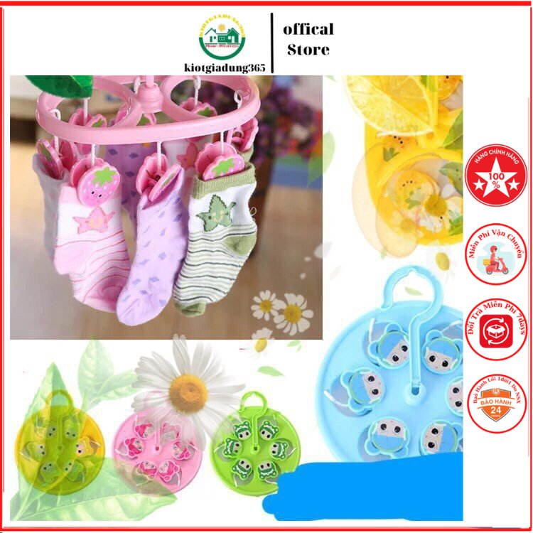 Móc phơi đồ 8 kẹp ( phơi tất.... )