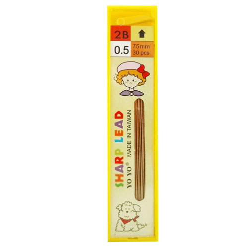 Ruột chì/ ngòi chì vàng YoYo 0.5mm  (15 ruột/tép)