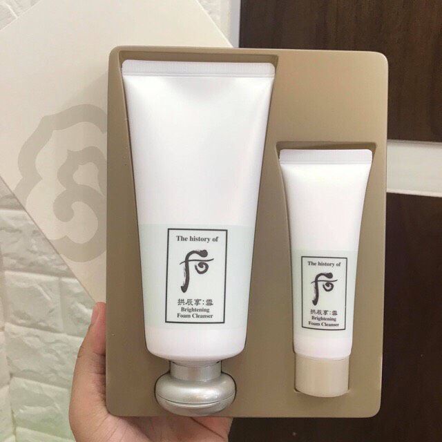 Set sữa rửa mặt Whoo trắng ,dưỡng trắng da 180ml + 40ml