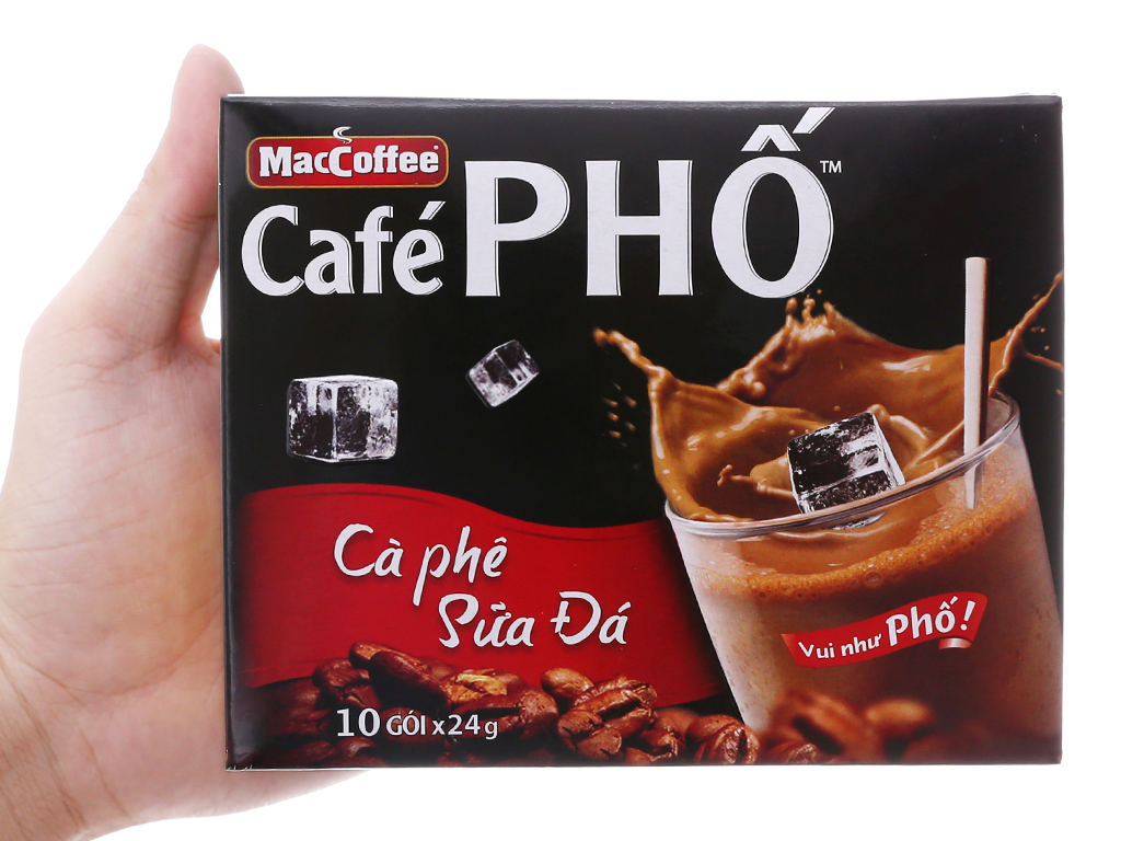 Cà phê sữa đá MacCoffee Café Phố 240g ( 10 gói x 24g)