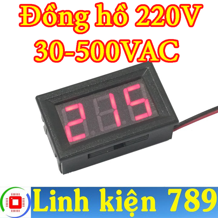 Đồng hồ đo điện áp 220v (30-500VAC) - Linh kiện 789