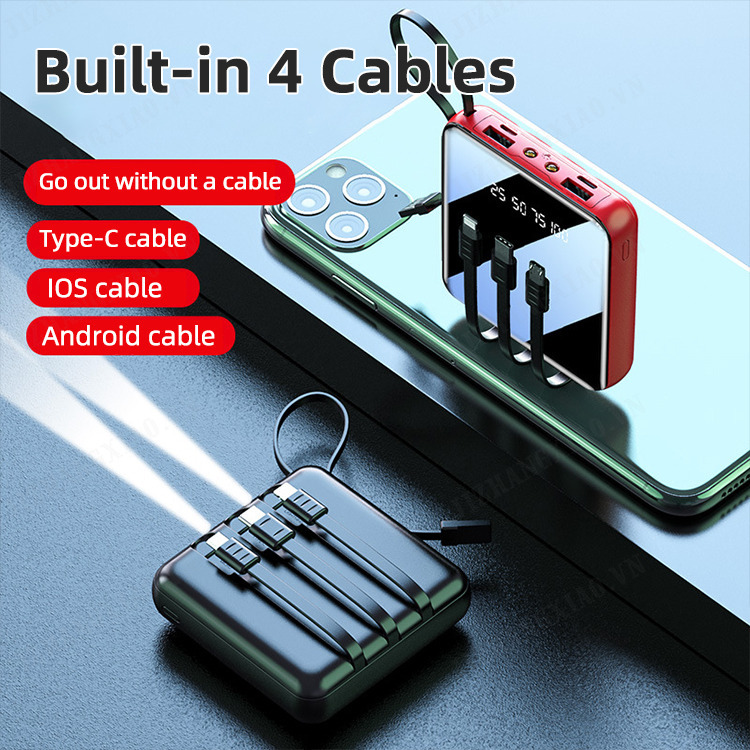 4-cable 20000 mini power bank