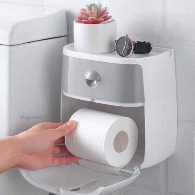 Hộp Đựng Giấy Toilet , Hộp Đựng Giấy Vệ Sinh Hút Chân Không , Kệ Để Giấy Vệ Sinh - Hãy Mua HỘP ĐỰNG GIẤY VỆ SINH ECOCO Hai Ngăn Chứa , Nội Thất Sang Trọng, Tinh Tế