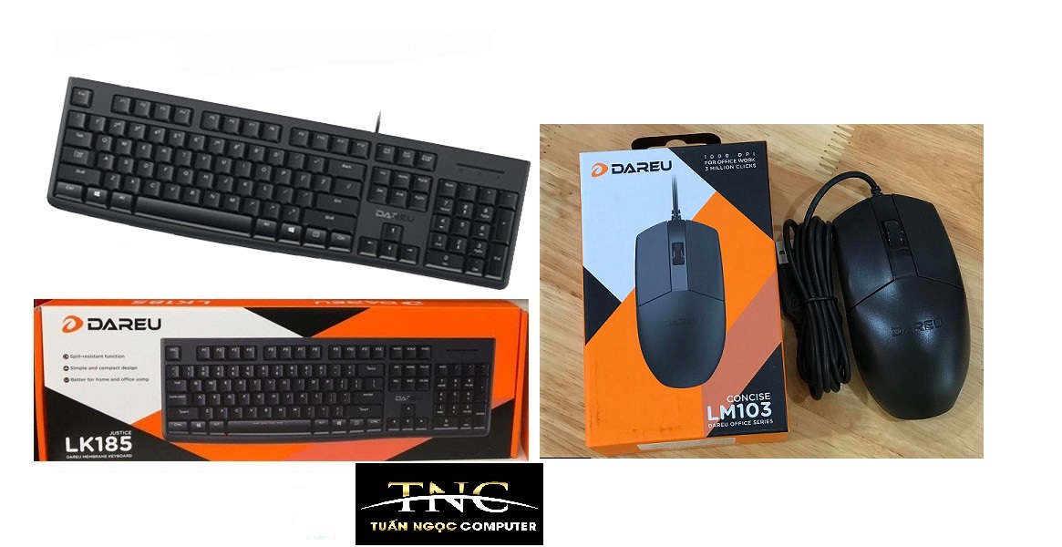 Chuột chơi game Dareu LM103 Black (USB/Đen)