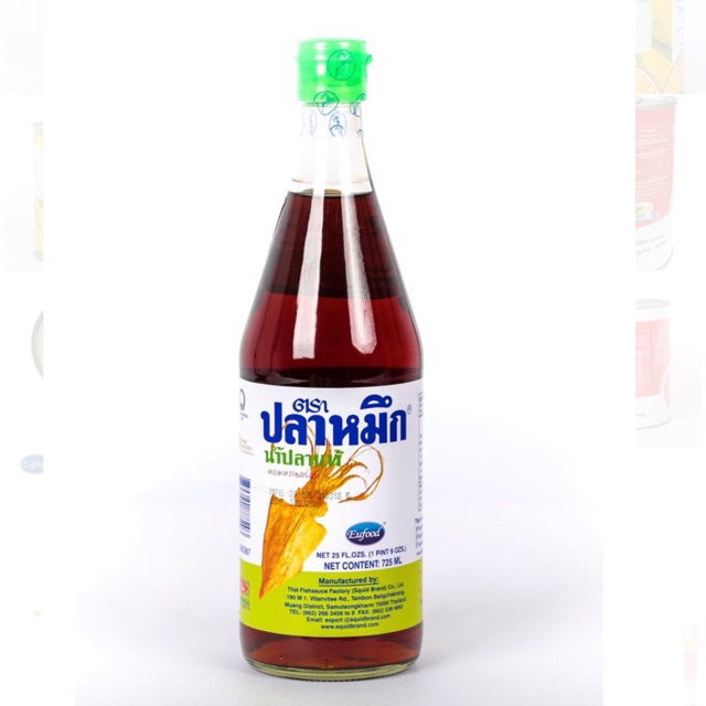 Combo 2C Nước Mắm Cá Mực Thailand 725ml/ Nước Mắm Mực Thượng Hạng/ Fish Sauce Squid Brand - Nhập Khẩu Thái Land