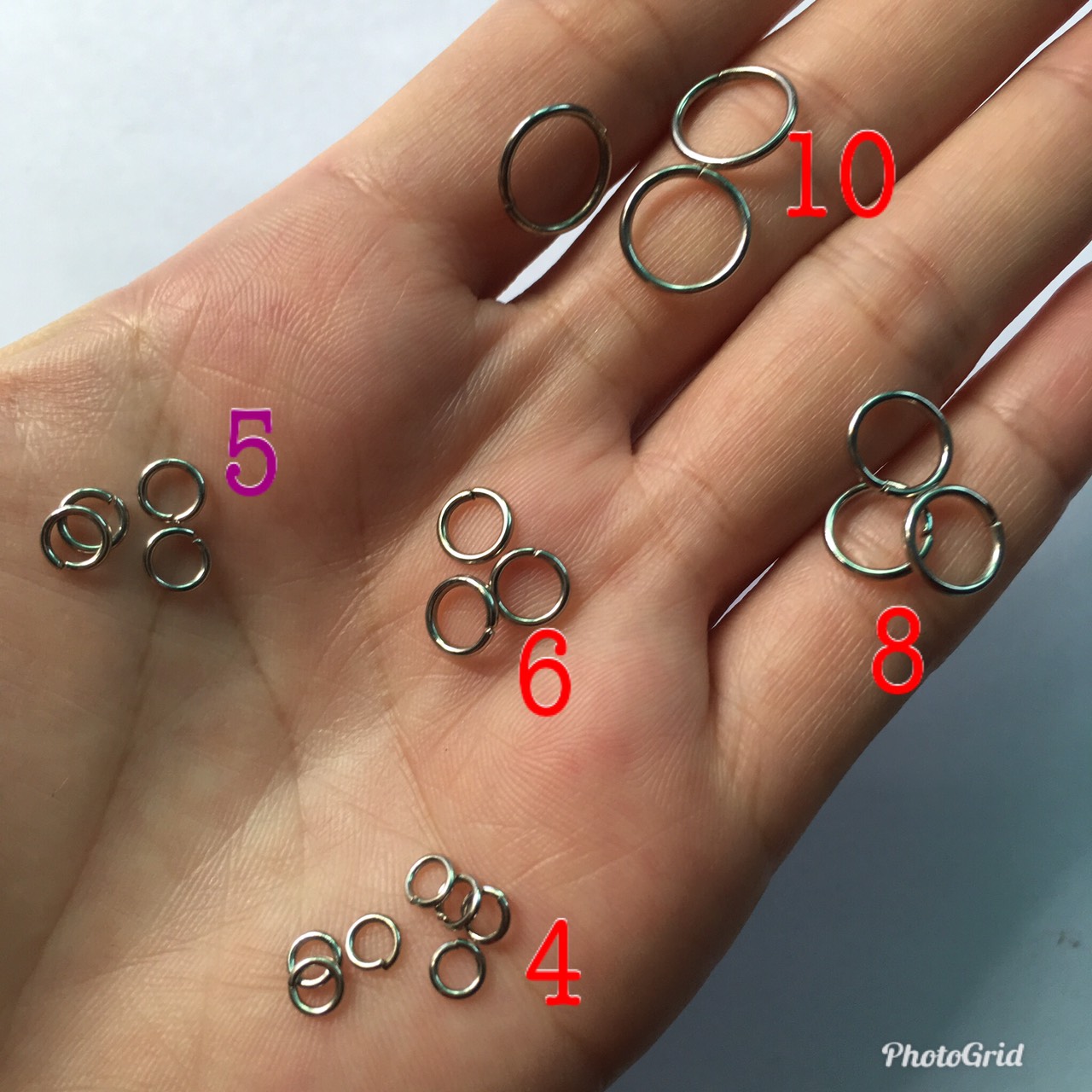 Khoen tròn 4-10mm nối trang sức handmade (đã cắt rãnh)