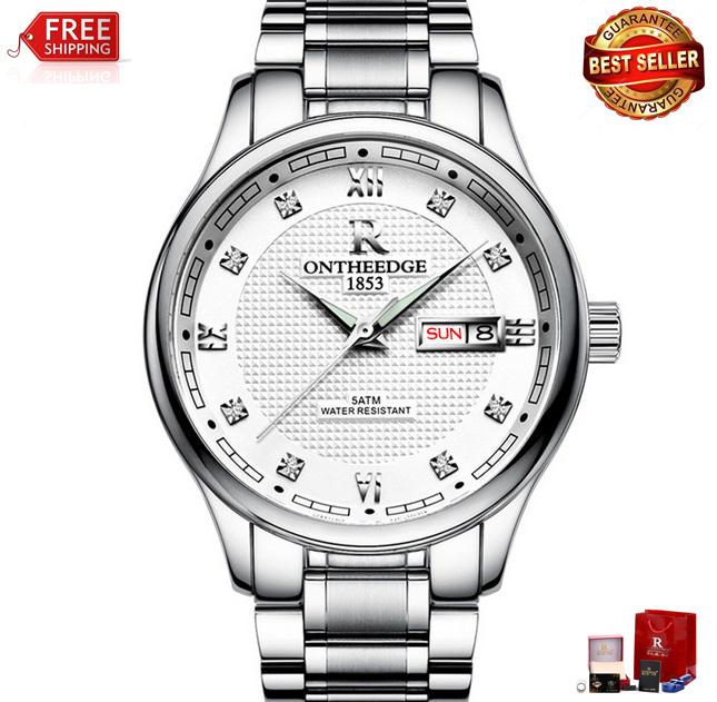 HCMĐồng hồ Ontheedge dây thép khóa bướm RZY03 fullbox