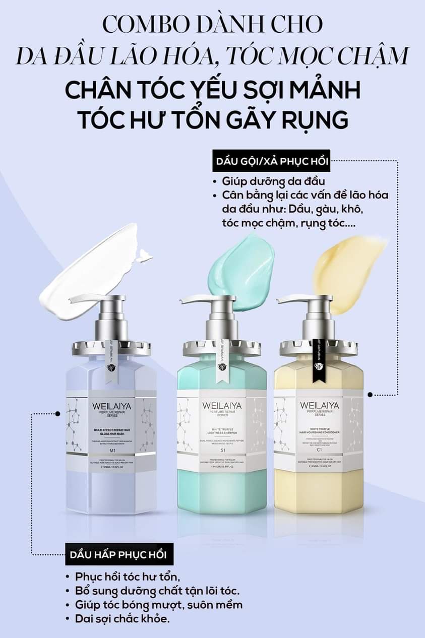 [Giá sỉ] Dầu Hấp Tóc Phục Hồi Đa Tầng Weilaiya 450ml