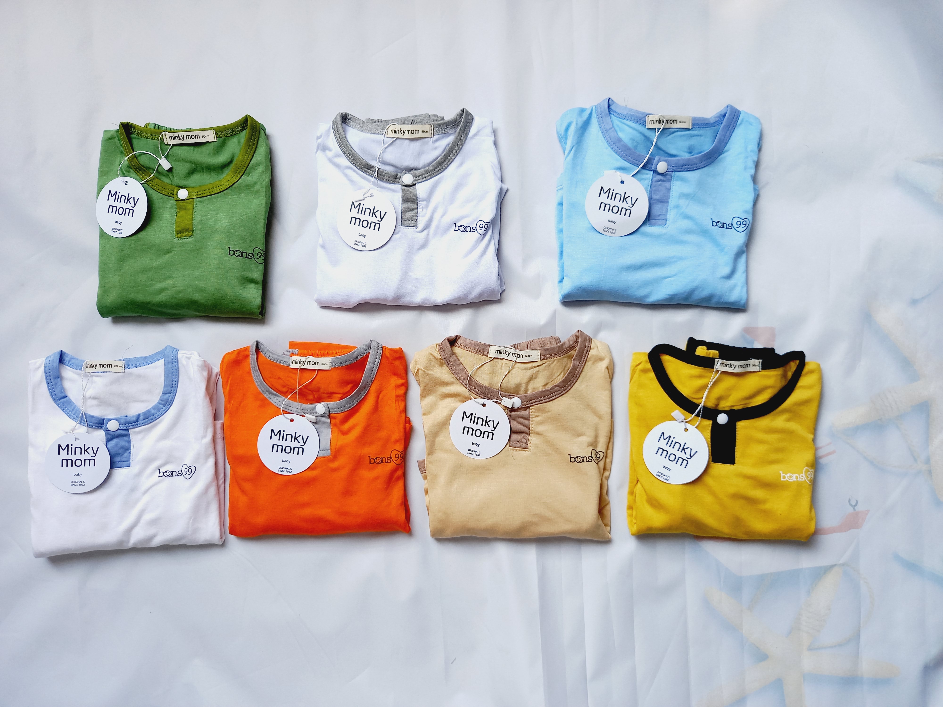 Bộ Minky Mom Dài Viền Thun Lạnh Cho Bé