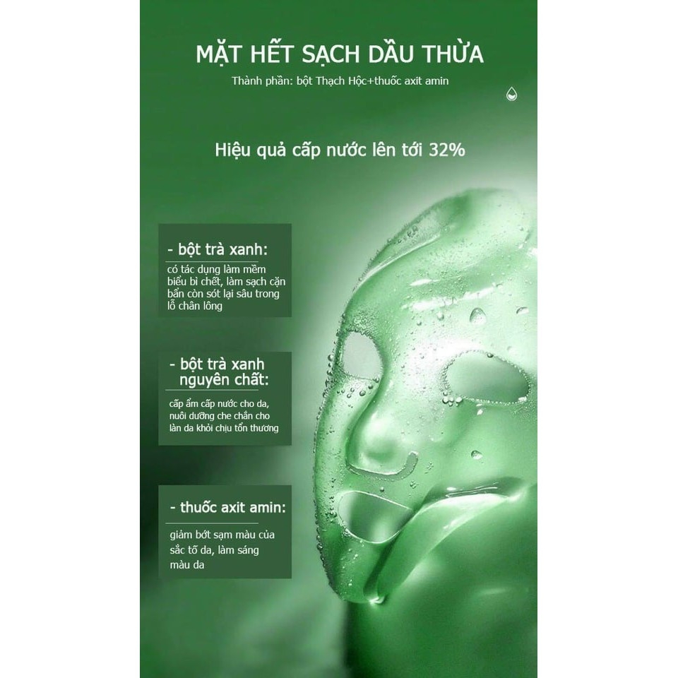 Mặt nạ đất set trà xanh Dạng Lăn - Nạ Đất Set Cà Tím Trắng Da- Se Khít Lỗ Chân
