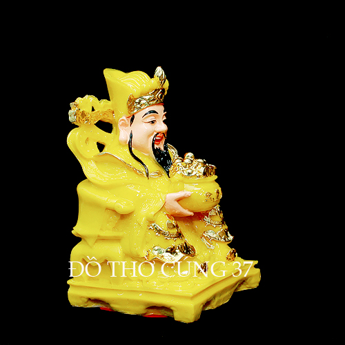 [ CAO 30 CM ] TƯỢNG ÔNG THẦN TIỀN MÀU VÀNG  [ COMPOSITE + BỘT ĐÁ]