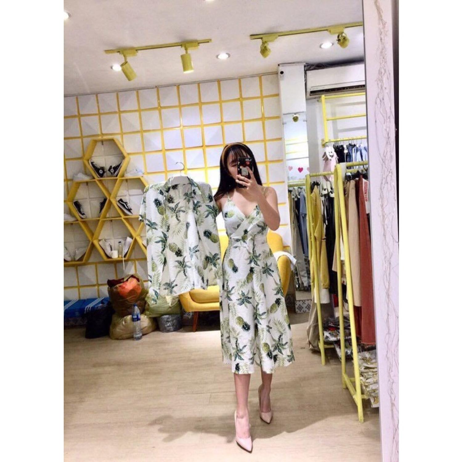 Bộ đồ đi biển gia đình họa tiết