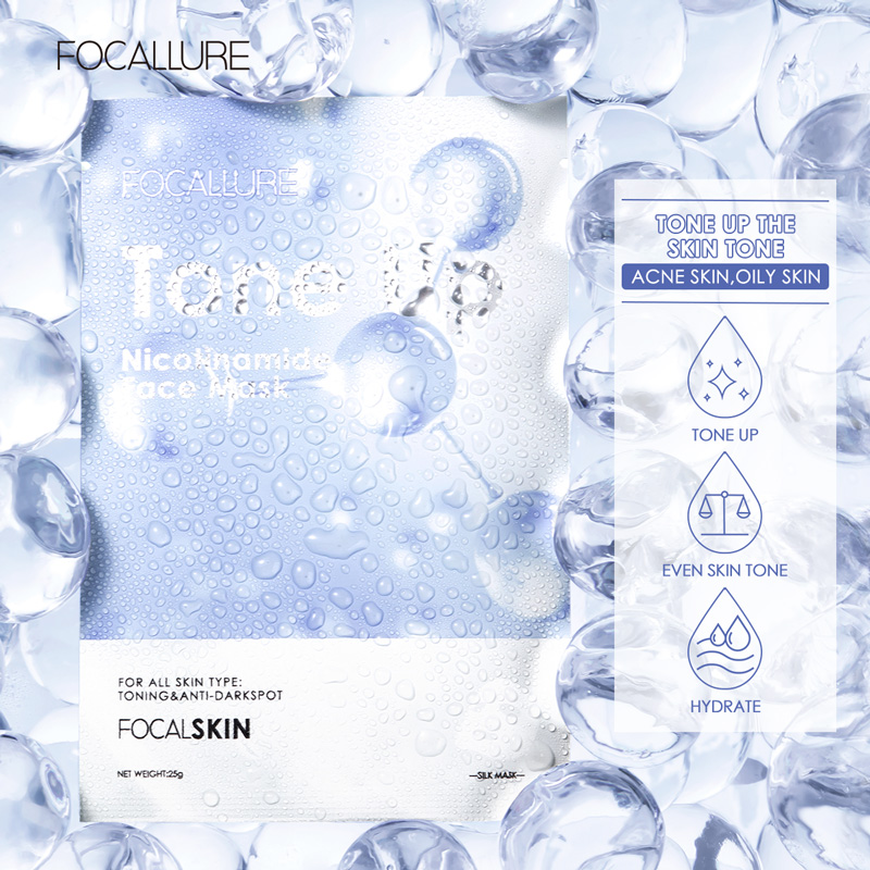 FOCALLURE Facial Mask Hydrating Skin Care Natural Essence Moisturizing Whitening 1pc 25g