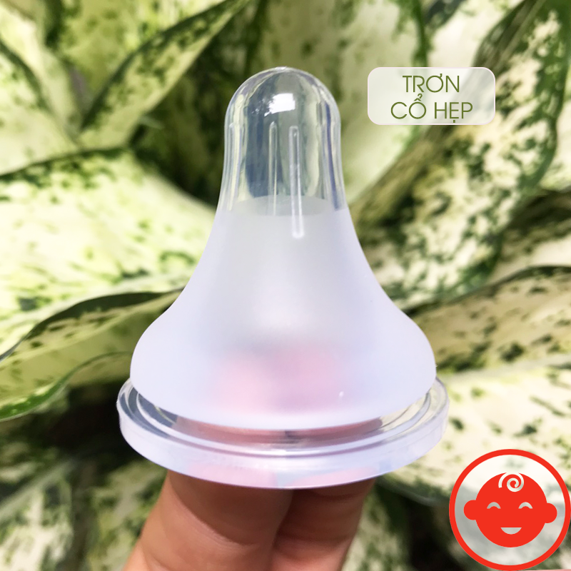 Núm ti SIÊU MỀM cổ rộng, cổ hẹp đủ size S/M/L/LL thay thế cho bình Pigeon, Moyuum, Lansinoh và các loại bình khác