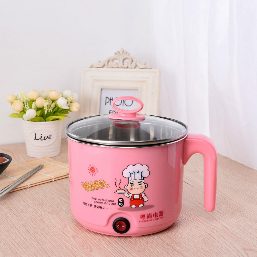 Nồi lẩu điện mini cầm tay có lòng hấp - Ca mỳ điện mini