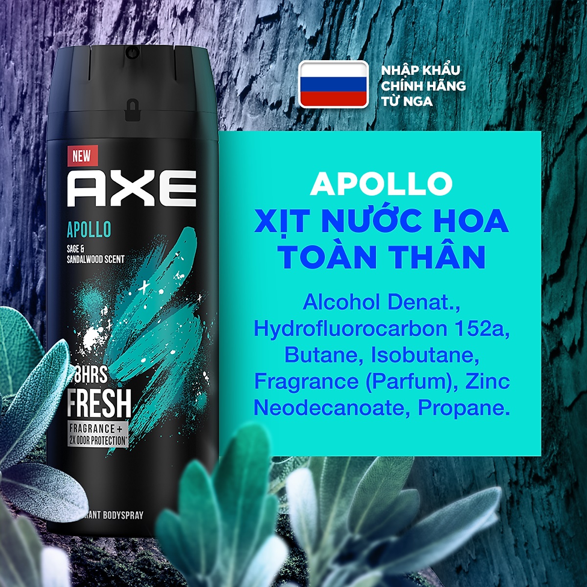 Xịt nước hoa toàn thân AXE Apollo 135ml