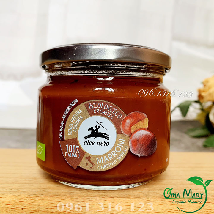 Bơ hạt dẻ hữu cơ Alce Nero - 270g
