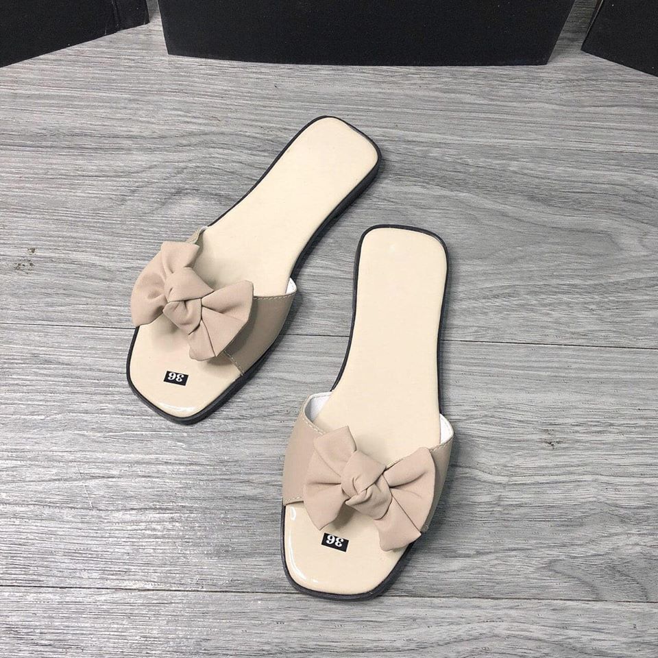 Dép Nữ Quai Ngang Thắt Nơ cực đẹp, có đủ 4 màu kèm ảnh thật và video