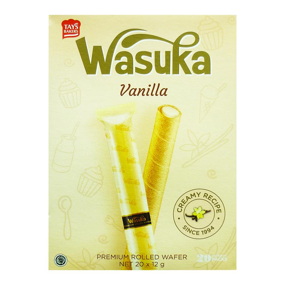 Bánh Wasuka Premium Rolled Wafer 240g (20 cái) - Vanilla