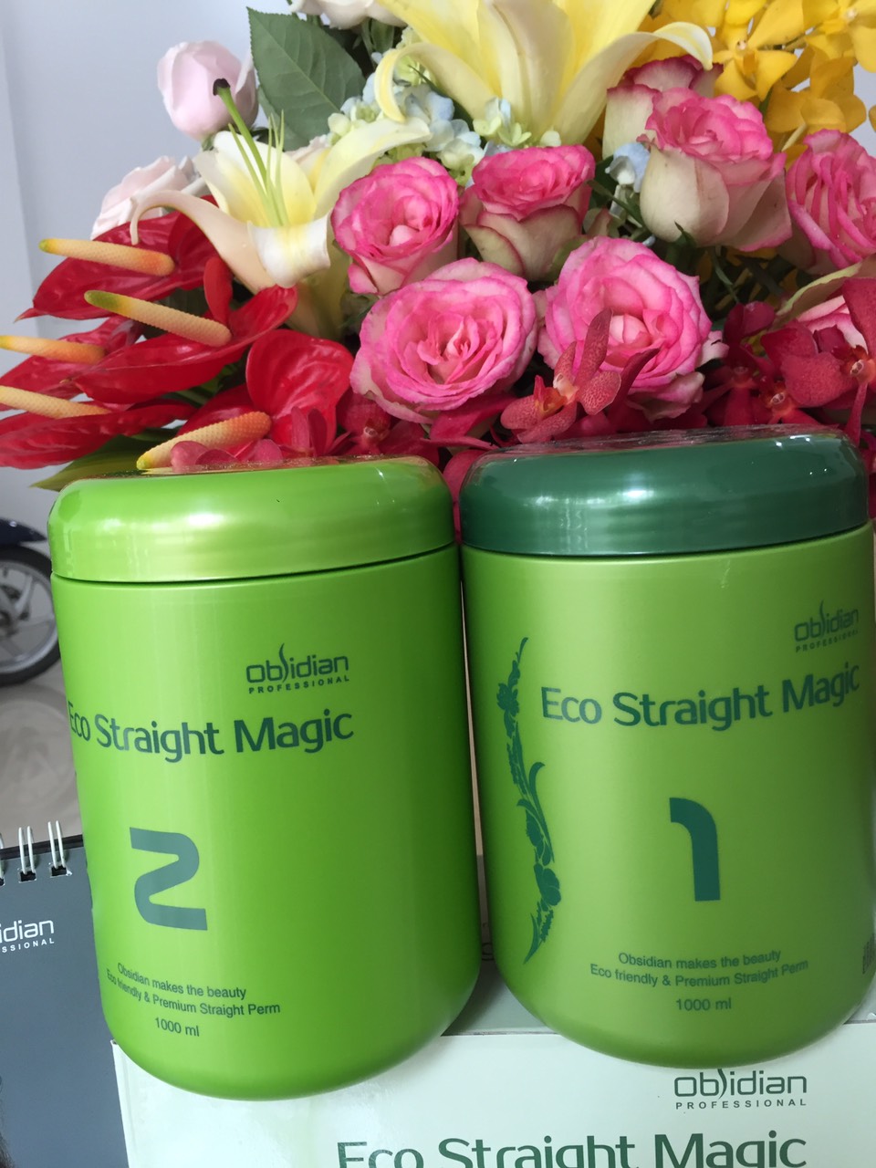 Duỗi tóc sinh thái Eco Obsidian Straight Magic 1000mlx2