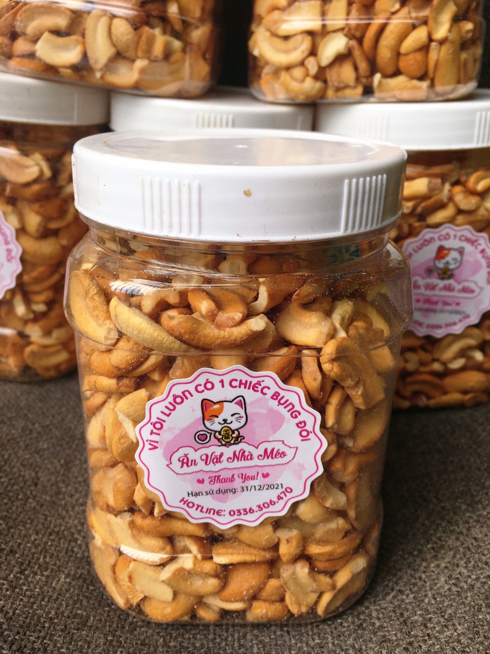 500g Hạt điều bể rang muối sạch vỏ lụa LOẠI NGON thơm bùi