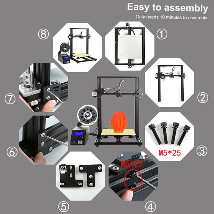 [Trả góp 0%]Máy in 3d CR 10 khổ in 300*300*400mm