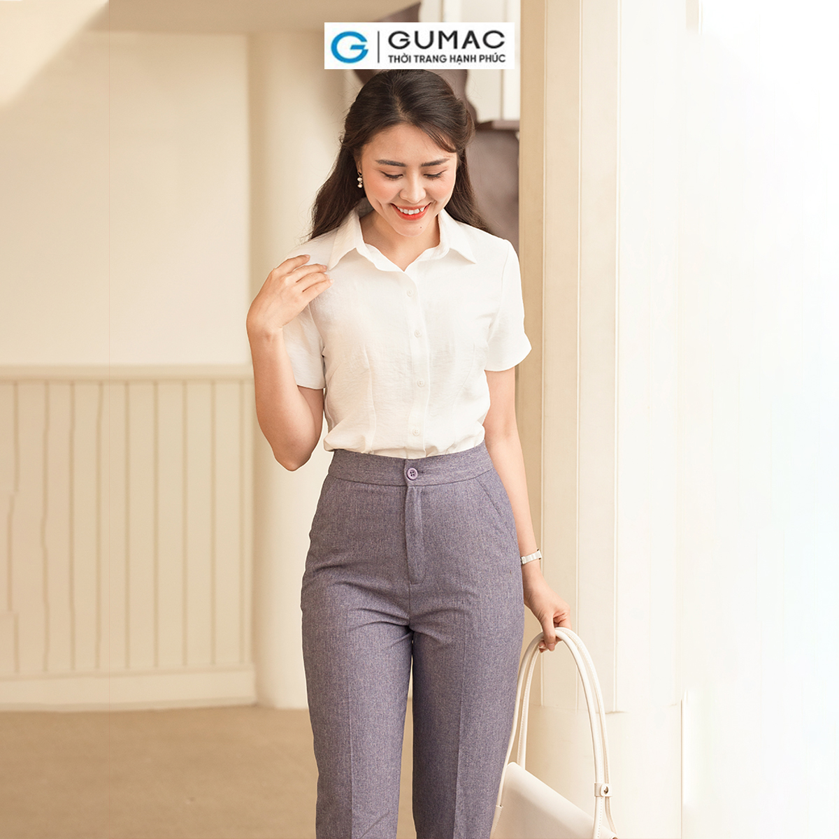 [BST MỚI RA MẮT THÁNG 6] Quần tây ống đứng thời trang GUMAC QD06086
