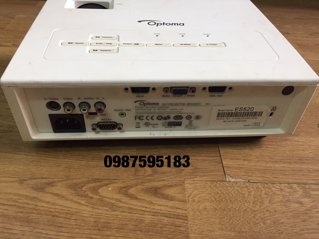 máy chiếu cũ optoma es522 sáng đẹp