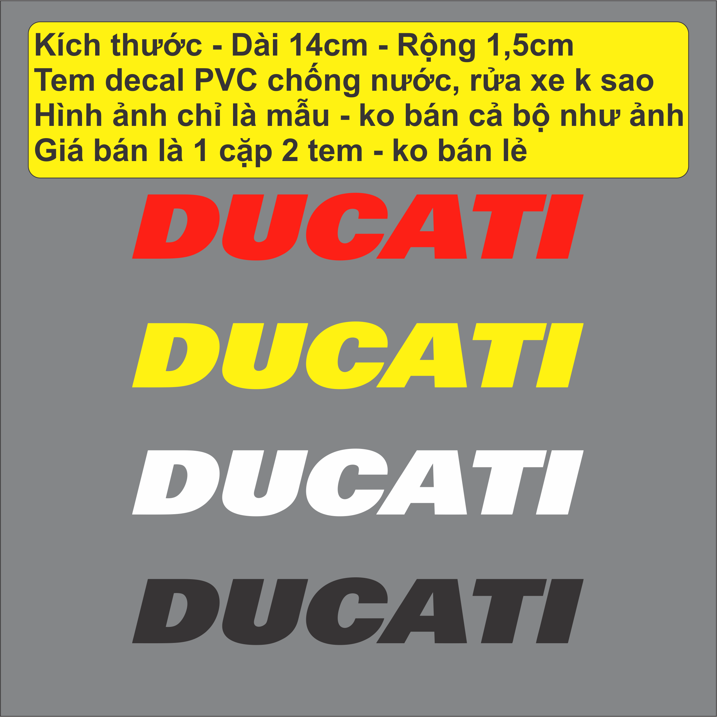 (Font gốc của hãng) 2 Tem Honda - Yamaha - Suzuki - Ducati - Racing Boy