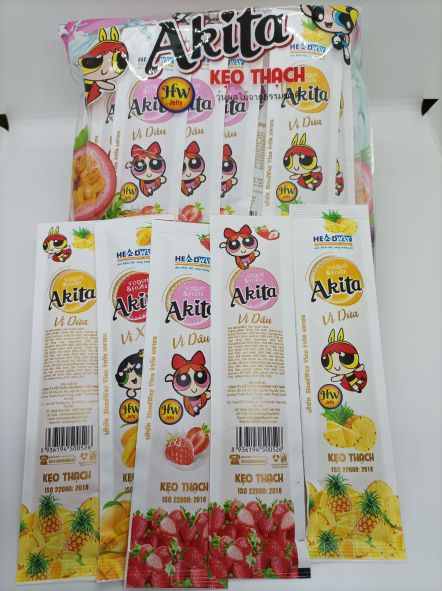 COMBO 1 THẠCH AKITA DÀI 800G + 1 THẠCH ZAI YOGURT 400G + 1 THẠCH CHAI COCA 480G hoặc OTO - 109K