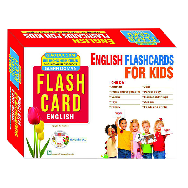 Flashcard dạy trẻ theo phương pháp glenn doman - tiếng anh cho bé - kèm cd