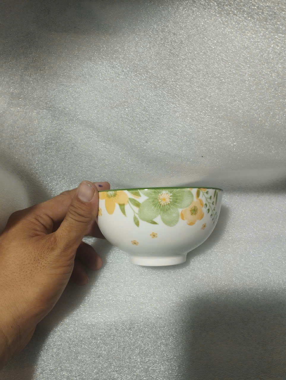 combo 10 chén sứ, 5 chén cơm sứ 11.5cm hoa văn GL177