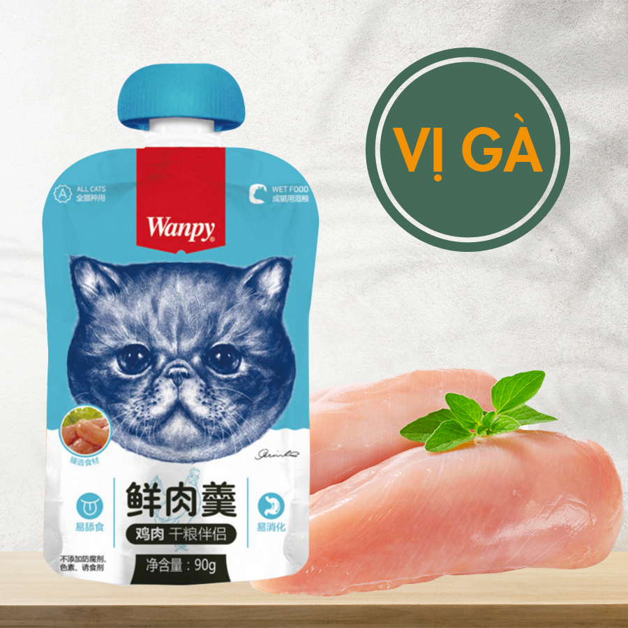 [CHÍNH HÃNG] Pate Wanpy Siêu Thơm Ngon Nắp Vặn 4 Vị 90g