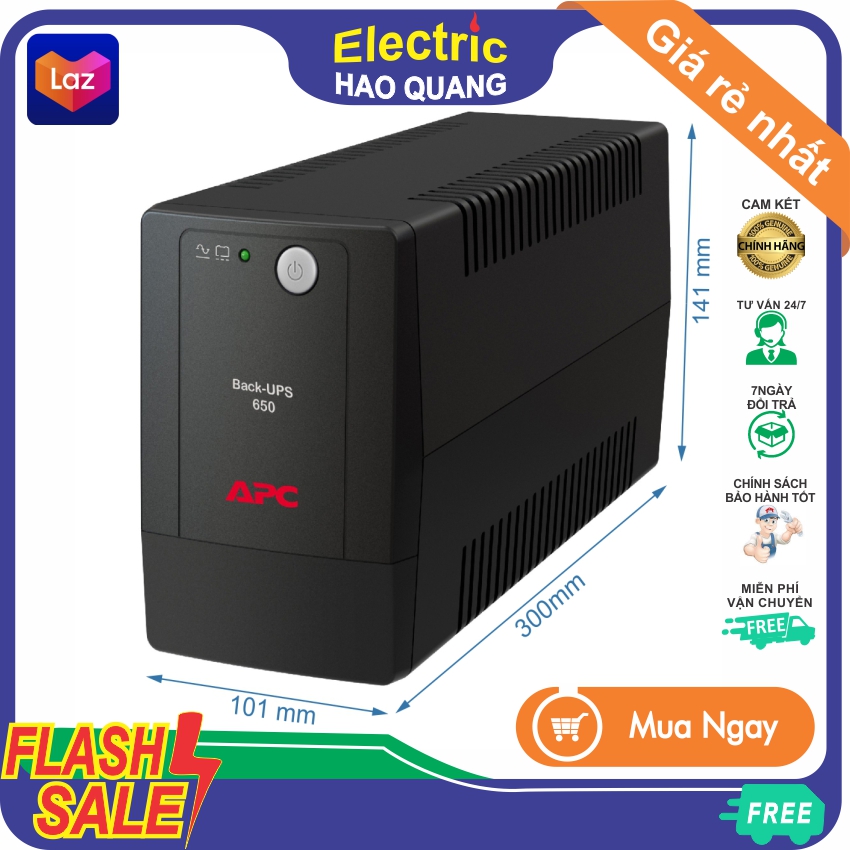 Ups apc bộ lưu điện back-ups 650va 230v công suất max 325w