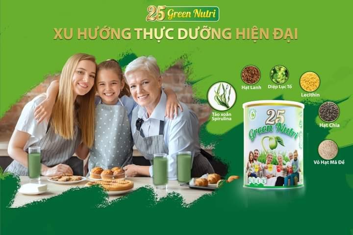 [HCM][ Combo 1 Thùng (6 Lon 750g) Sữa Hạt Ngũ Cốc 25 Green Nutri Thành Phần 25 Loại Hạt Nguyên Cám