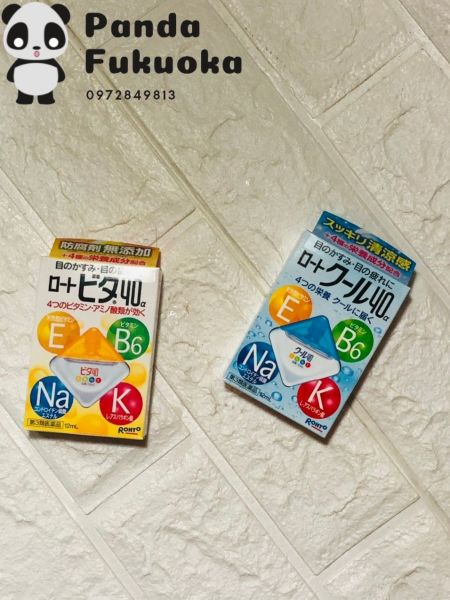 [Chính hãng] Nước nhỏ mắt Rohto Nhật Bản 12ml (2 màu) - bổ sung vitamin Nhật nội địa - PandaFukuoka 0972849813