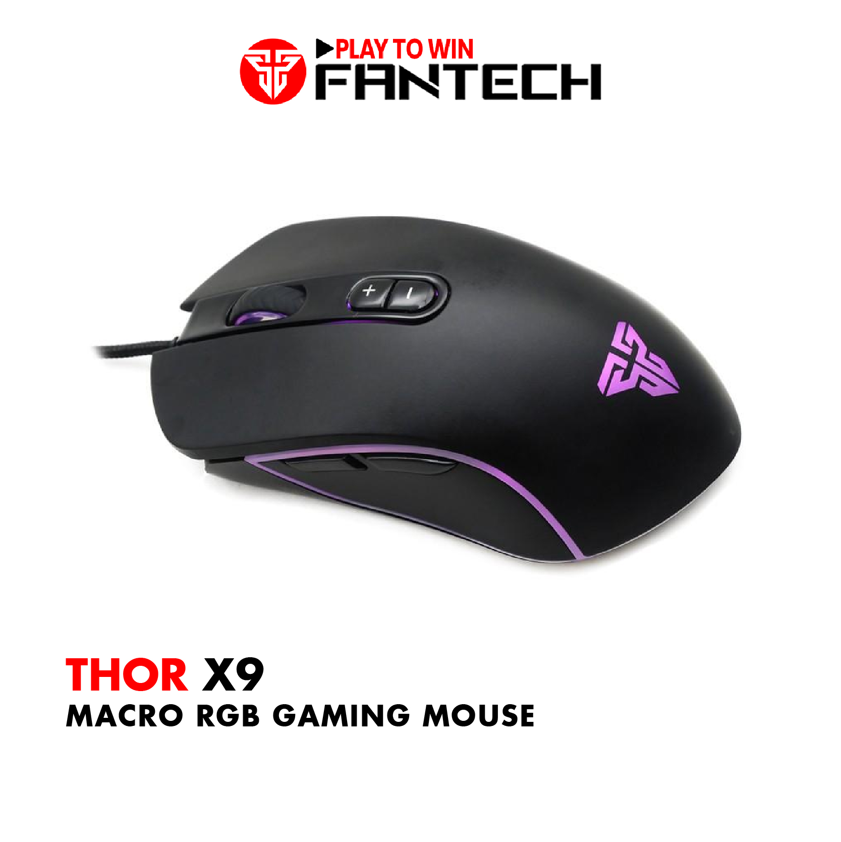 Chuột Gaming Có Dây Fantech X9 THOR 4800DPI LED RGB 16,8 Triệu Màu 7 Phím Macro Có Phần Mềm Tùy...