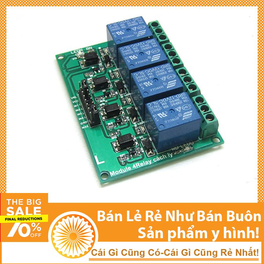Module Relay 4 Kênh 12V-220V/10A