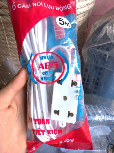 Ổ cắm lưu động 3 lỗ dây 3M/5M ( mặt trên và dưới )