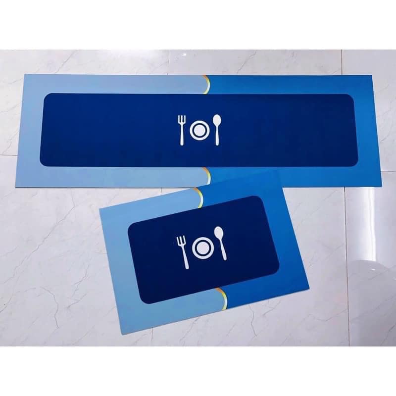 SET 2 THẢM BẾP SILICOL - Siêu thấm hút - Chống trơn trượt