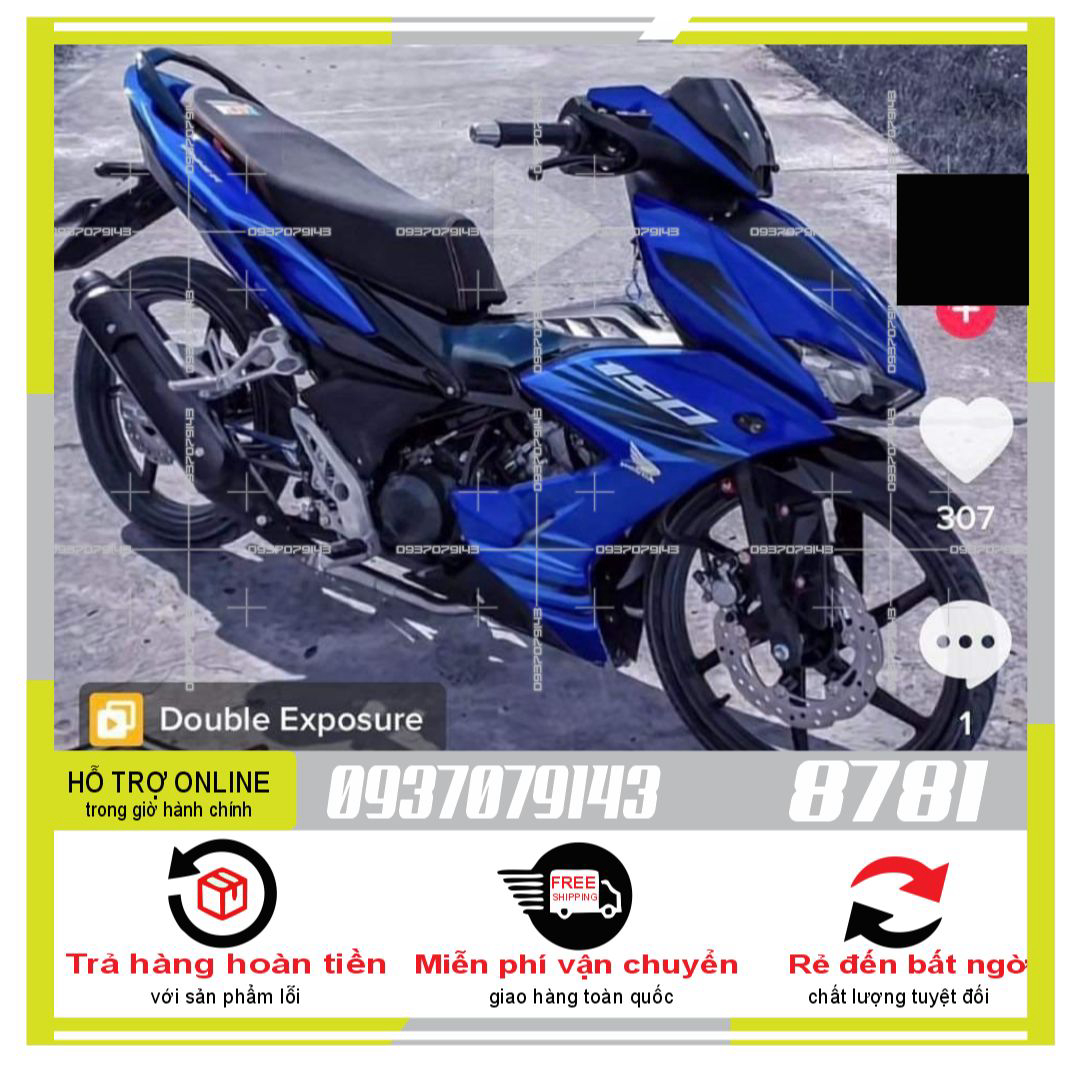 Tem rời winner x dán xe xanh 8781